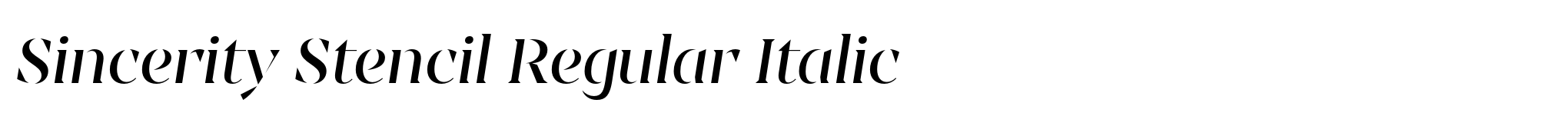 Sincerity Stencil Regular Italic image